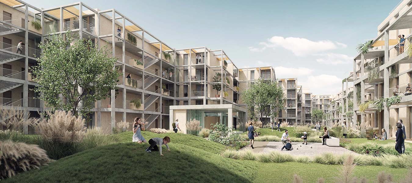 Architekt DI Wolfgang Pfoser: Wohnhausanlage Oberwagram Schaubild